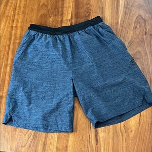 Adidas Men's Heathered Blue Athletic Shorts